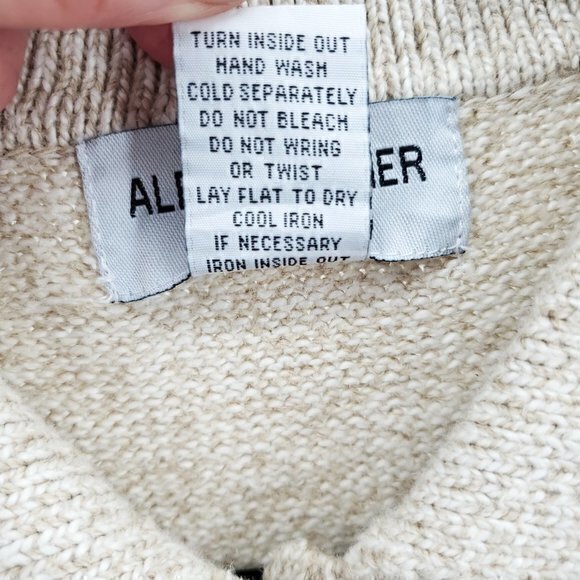 VTG Embroidered Ice Skating Polo Neck Button Cardigan Sweater PL Cotton/… - Picture 16 of 16